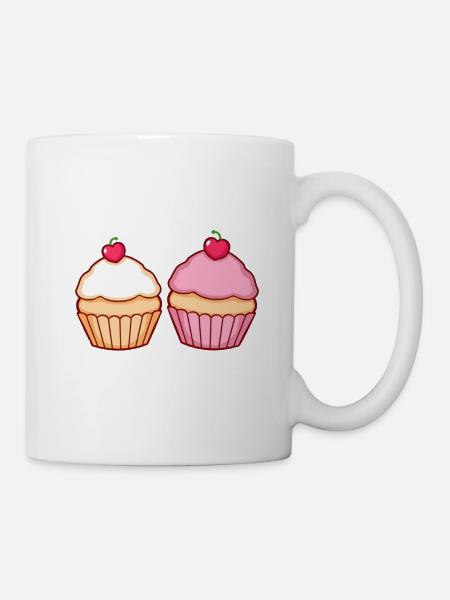 Cupcake Muffin Bäckerei Konditorei backen Geschenk - Tasse - Weiß
