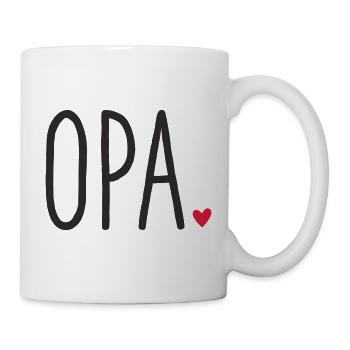 ❤️ Grandpa – Loving Text Design - Mug - white - Right
