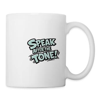 Parler après le ton : design rétro de typographie - Mug blanc - blanc - Droite
