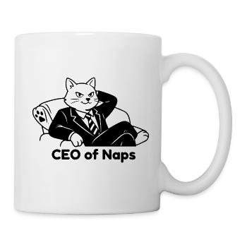 CEO of Naps Katze im Anzug Design - Tasse - Weiß - Rechts