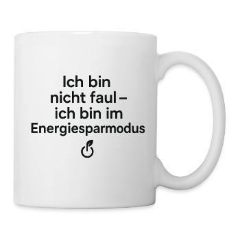 Ich bin im Energiesparmodus - Tasse - Weiß - Rechts