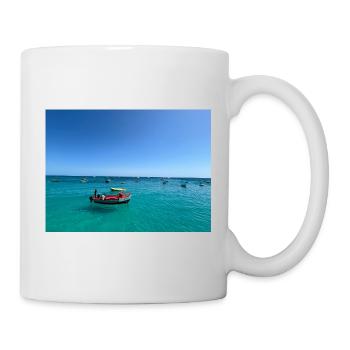 Turquoise Sea and Boats - Mug - white - Right