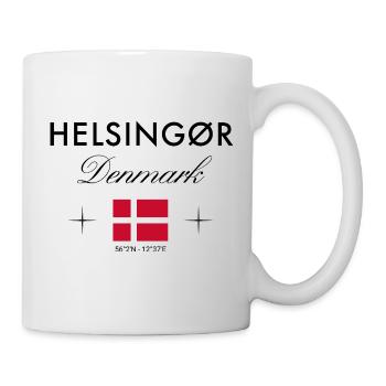 Helsingør Dänemark Koordinaten Reise Souvenir - Tasse - Weiß - Rechts