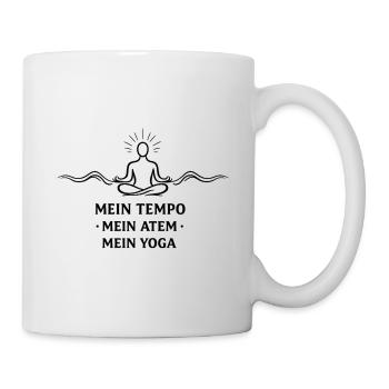 Mein Tempo Mein Atem Mein Yoga - - Tasse - Weiß - Rechts