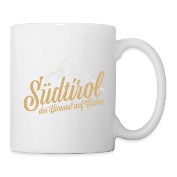 Südtirol, der Himmel auf Erden - Tasse - Weiß - Rechts