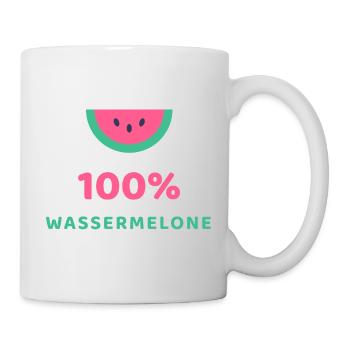100% Wassermelone - Tasse - Weiß - Rechts