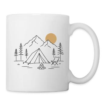 Campings en montagne - Mug blanc - blanc - Droite