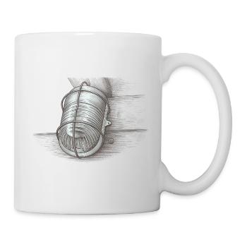 Sketchy wire rope lantern - Mug - white - Right