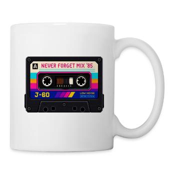 Retro Kassette Pixel Kunst - Tasse - Weiß - Rechts
