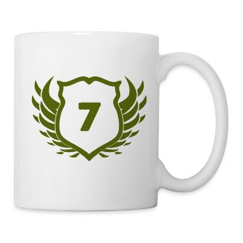 Seven Coats of Arms with Wings Emblem - Mug - white - Right