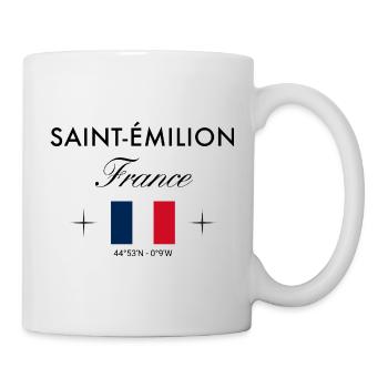 Saint Emilion Frankreich Koordinate Reise Souvenir - Tasse - Weiß - Rechts