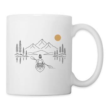 Kajak auf dem See - Tasse - Weiß - Rechts