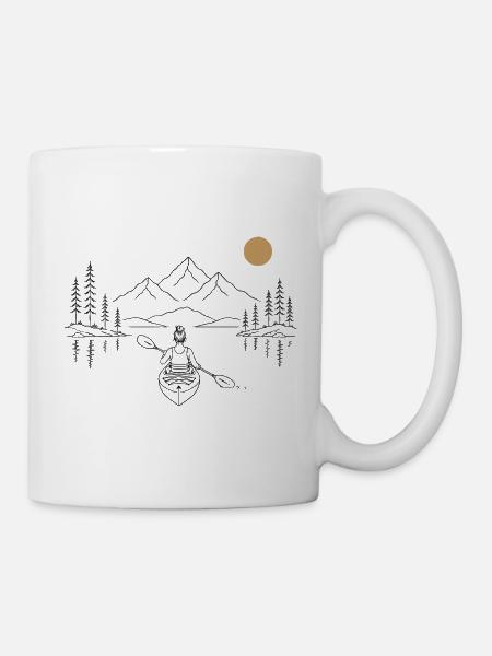 Kayak on the lake - Mug - white