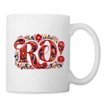 RO! Norwegian rose painting - Mug - white - Right