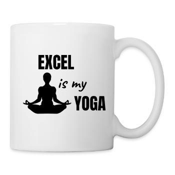 Excel Is My Yoga - Funny Office Gift - Mug - white - Right