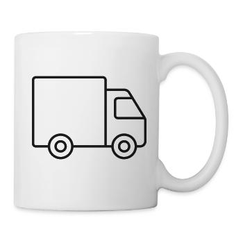 Delivery Truck Line Icon Logistics Transport Symbo - Mug - white - Right