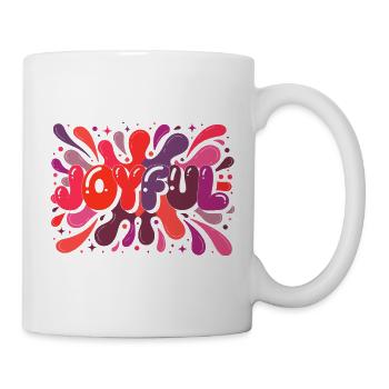 Joyful Splash Colorful Typography - Mug - white - Right