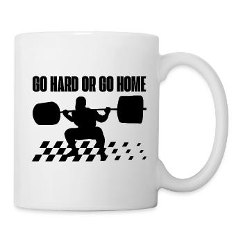 Gewichtheben – Go Hard Or Go Home Fitnessstudio Training - Tasse - Weiß - Rechts