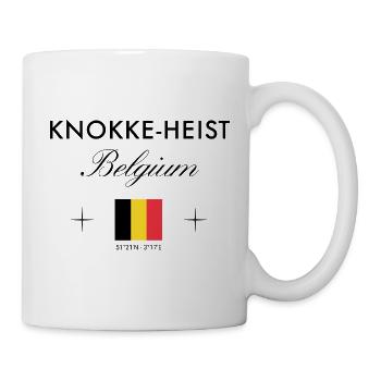 Knokke Heist Belgium Coordinates Travel Souvenir - Mug - white - Right