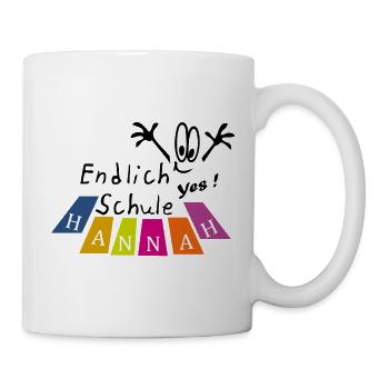 endlich Schule Hannah - Tasse - Weiß - Rechts