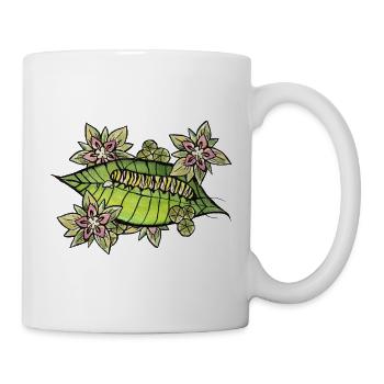 Leaf Bloom Raupengarten - Tasse - Weiß - Rechts