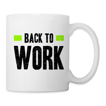 Explosion géométrique de citron vert néon - Mug blanc - blanc - Droite
