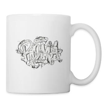 Rom Graffiti Handschrift Italien - Tasse - Weiß - Rechts