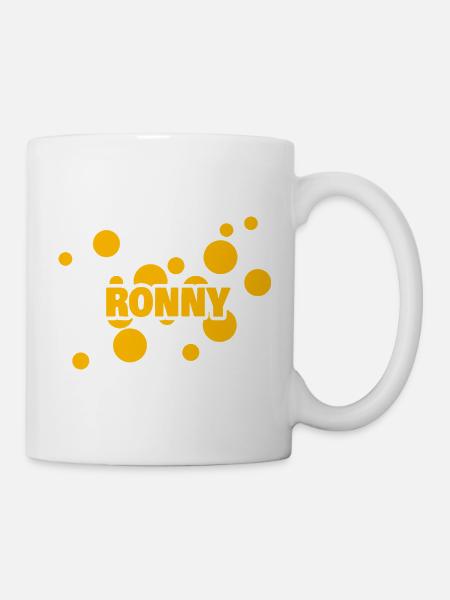 Ronny als Vorname - Tasse - Weiß