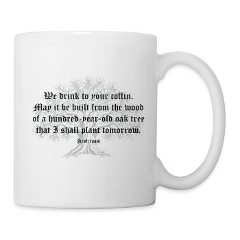Gotischer Baum der alten Schrift - Tasse - Weiß - Rechts