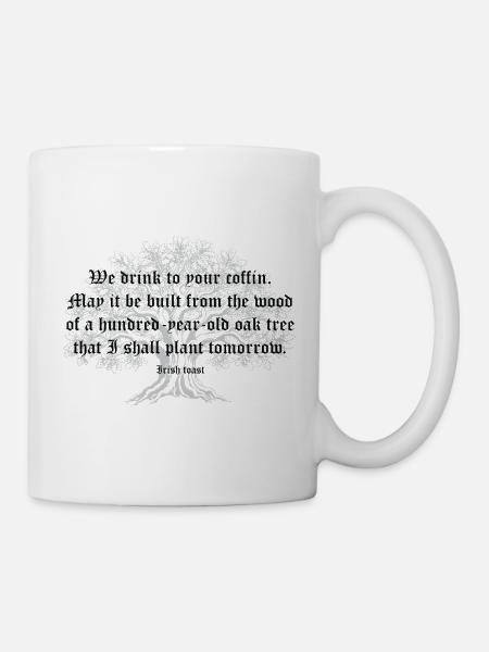 Gotischer Baum der alten Schrift - Tasse - Weiß