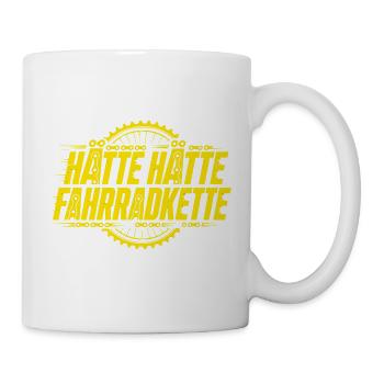 Hätte Hätte Fahrradkette - Lustiges Fahrrad Shirt - Tasse - Weiß - Rechts