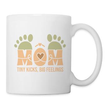 Kleine Tritte, große Gefühle – Die Bindung einer Mutter - Tasse - Weiß - Rechts