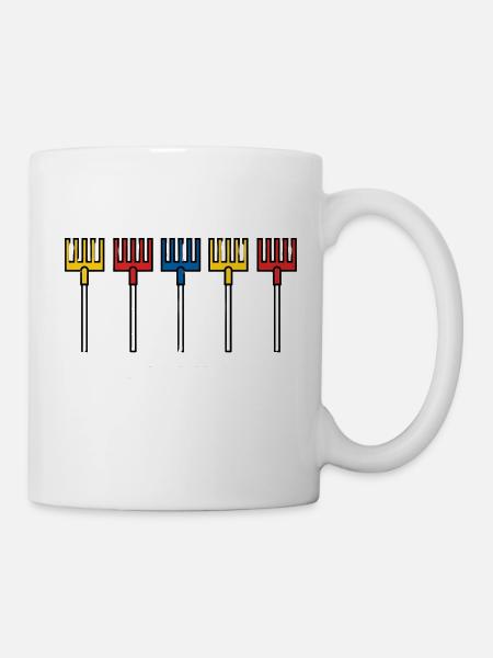 Rechenzentrum Design Gartengeräte Rechen Leiter - Tasse - Weiß