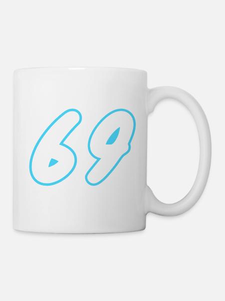 69 Zahl symbol - Tasse - Weiß