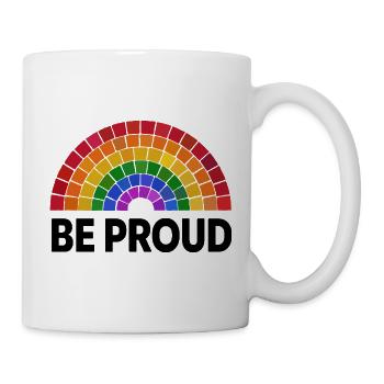 Be Proud | Rainbow Mosaic | Pride | LGBT - Mug - white - Right