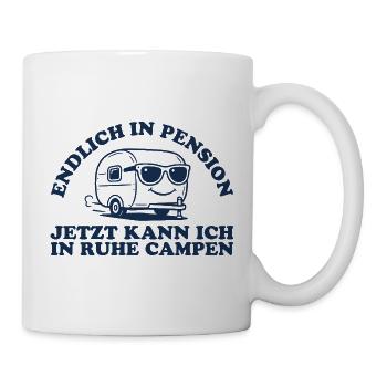 Pension in Ruhe Campen Retro Wohnwagen - Tasse - Weiß - Rechts