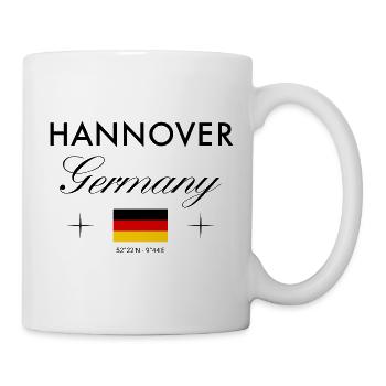 Hanovre, Allemagne, coordonnées Souvenir de voyage - Mug blanc - blanc - Droite