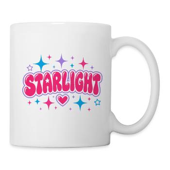 Lettrage bulle STARLIGHT Y2K - Art rétro des années 2000 - Mug blanc - blanc - Droite
