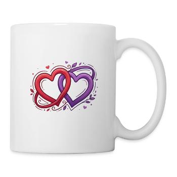 Duos de cœur complexes - Mug blanc - blanc - Droite