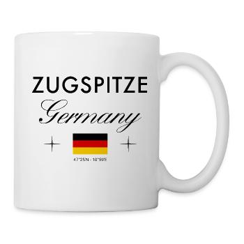 Zugspitze Deutschland Koordinaten Reise Souvenir - Tasse - Weiß - Rechts