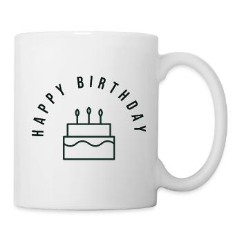 HAPPY BIRTHDAY. HAPPY BIRTHDAY. ANNIVERSARY. - Mug - white - Right
