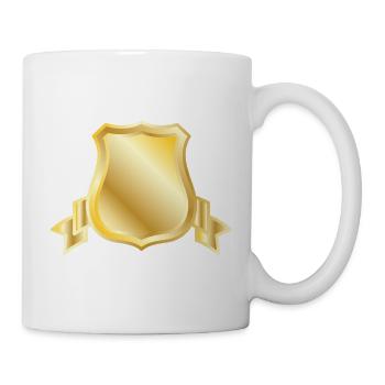 Golden Shield Crest Blank Emblem Luxury Heraldic B - Mug - white - Right