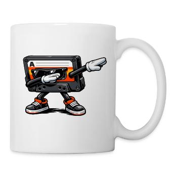 Dabbing Music Tape – Retro Musik - Tasse - Weiß - Rechts
