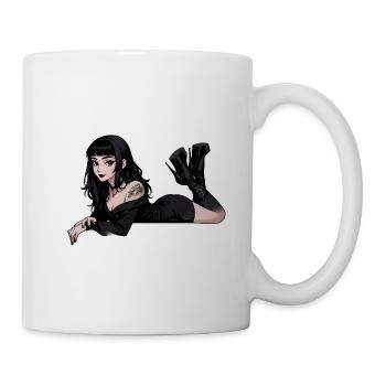 Élégante Sombre Pin-up Gothique - Mug blanc - blanc - Droite