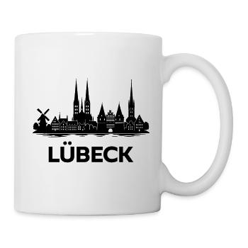 Lübeck Skyline - Tasse - Weiß - Rechts