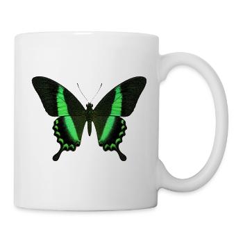 Smaragdschwalbenschwanz Papilio palinurus Schmetterling - Tasse - Weiß - Rechts