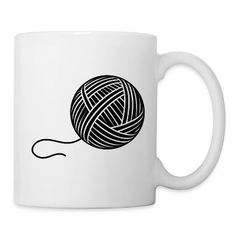 Wollknäuel - Tasse - Weiß - Rechts