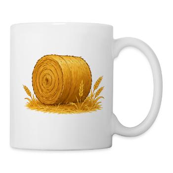 Goldenes Heuballen Motiv - Tasse - Weiß - Rechts