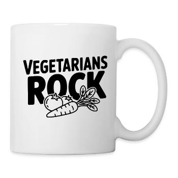 Vegetarians Rock - Tasse - Weiß - Rechts