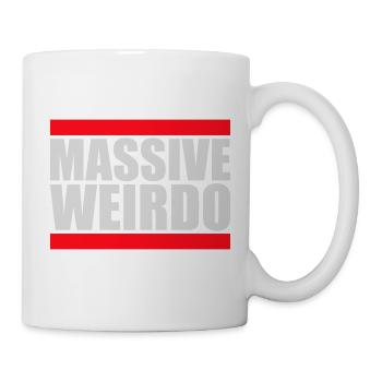 Massive weirdo Komischer Weirdo Lustig Spruch Logo - Tasse - Weiß - Rechts
